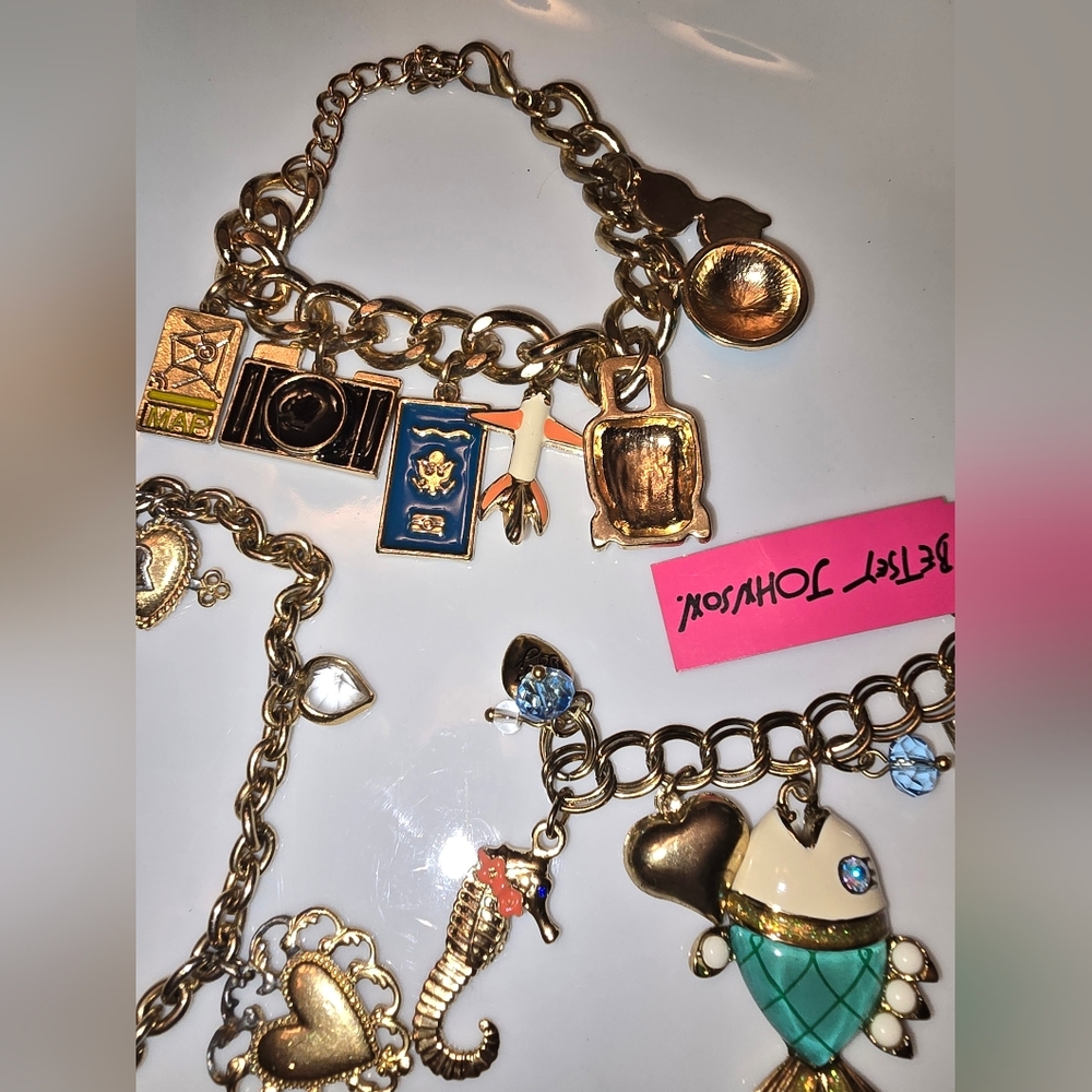 3 Pc., 1 Pc CHARMS ONLY (Betsey Johnson) Juicy Couture Bracelet, Heart Charms Br